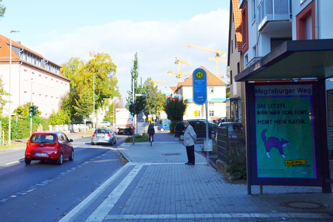 Geismar Landstr/Hts Magdeburger Weg/einwärts/innen  (WH)