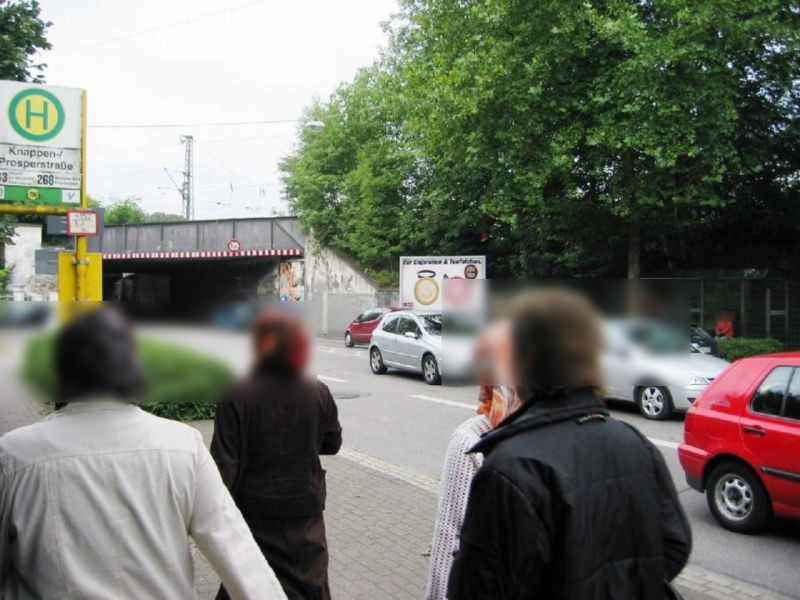 Prosperstr. geg. 235/Ri. Zentrum/Stützmauer re.