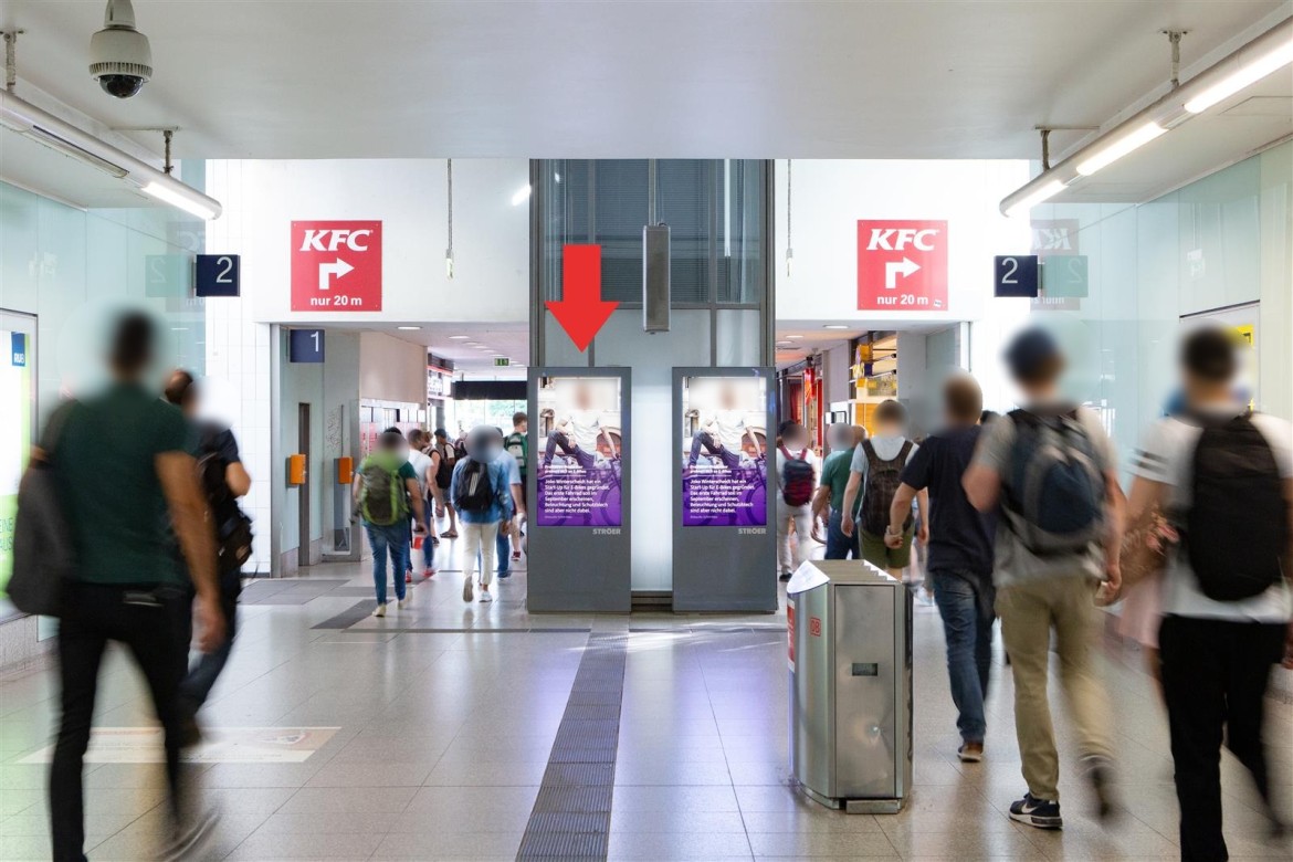 Hbf, Passage, Aufgang Gleis 1/2, links