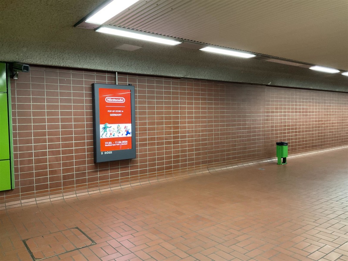 U-Bf Kampstraße, Ebene -2, Fahrtri. Hbf, Sto. 2